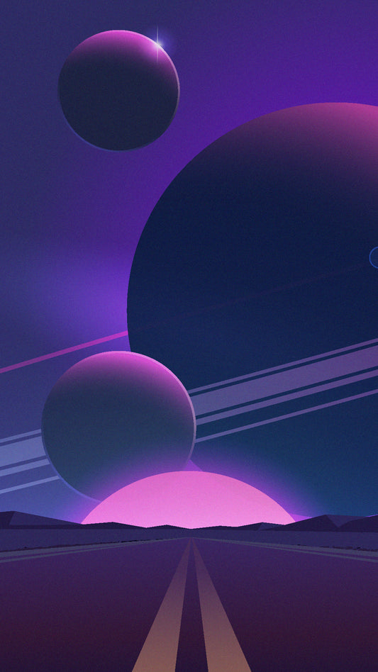 Neon Orbit Wallpaper