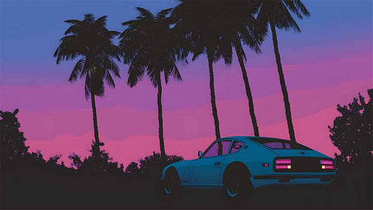 Neon Palm Drive Wallpaper