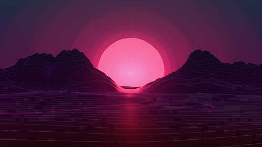 Neon Sunset Pink Wallpaper